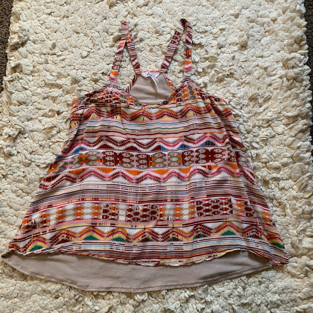 Kirra Women’s Aztec Tribal Print Tank Top Medium